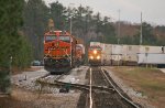 With BNSF 4086 behind, 8002 sits ready